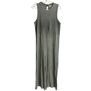 Cost Plus World Market Gray Ribbed Sleeveless Dress